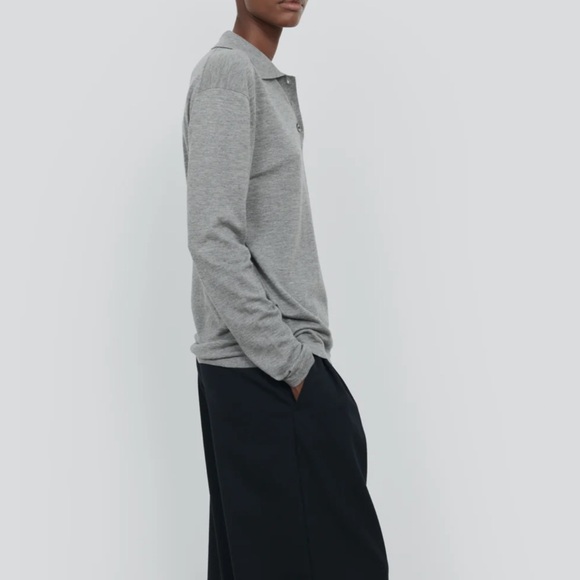 440ME Grey Essential Cashmere Silk Polo — Large $200USD - Picture 2 of 7